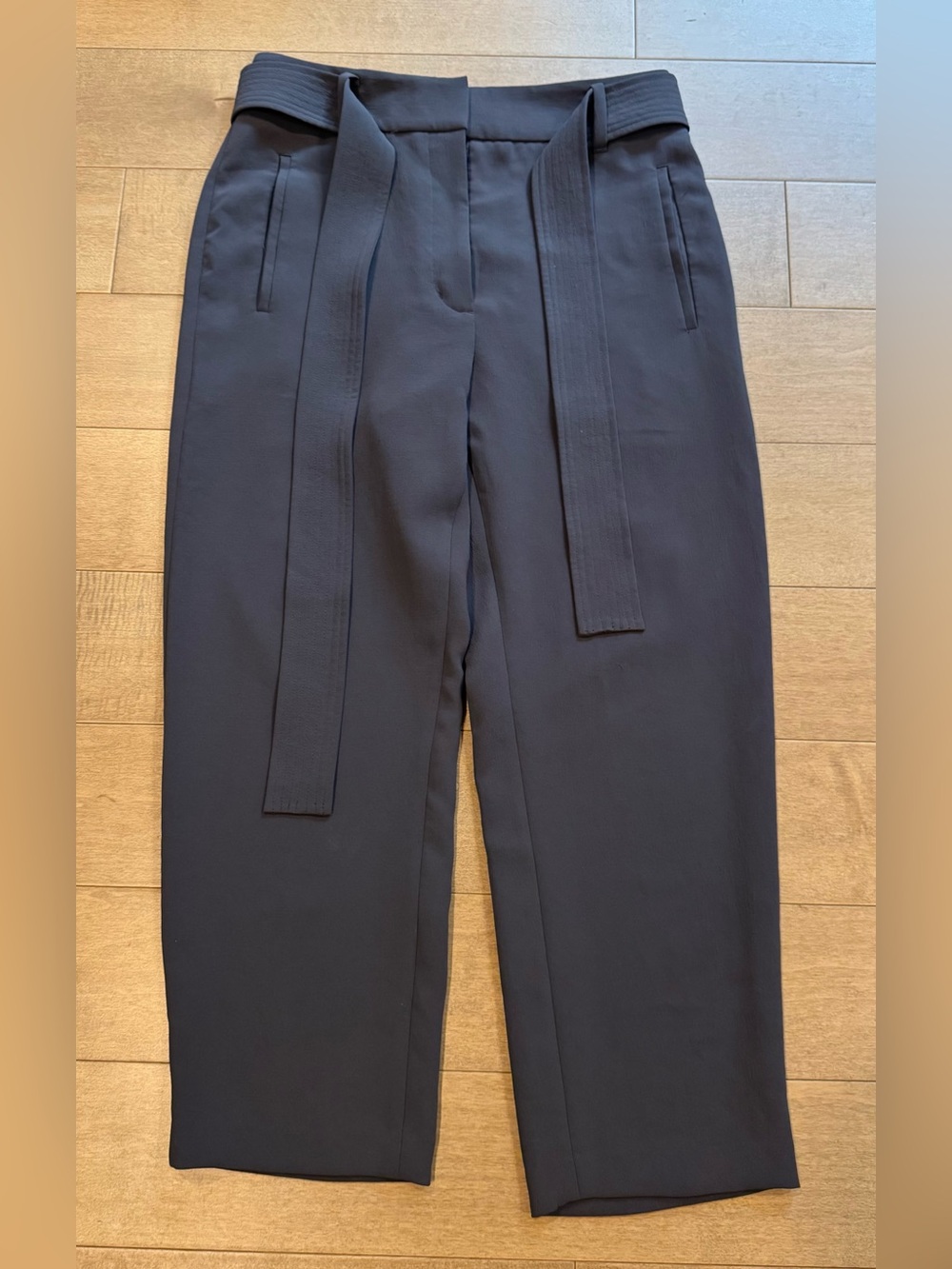Wilfred tie front pant gray ankle length